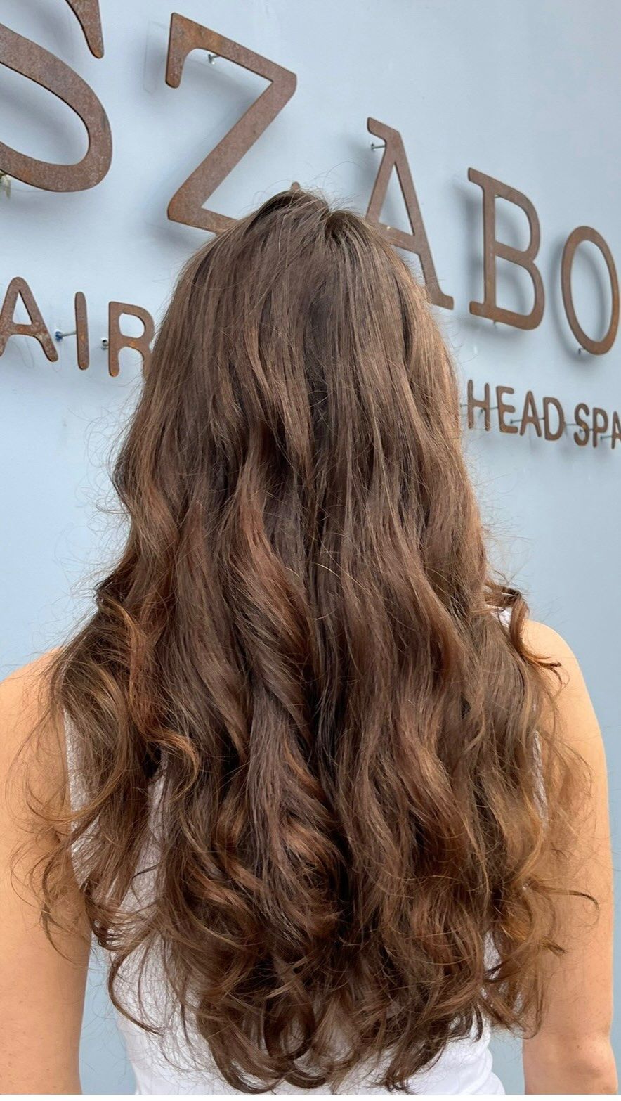 Cabello largo con ondas